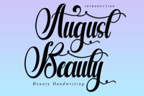 August Beauty: A Script Font for Elegant Branding