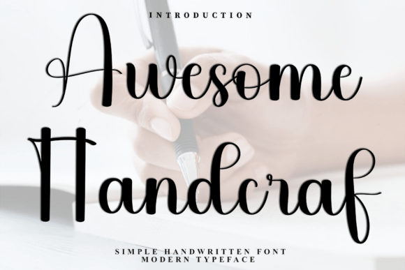 Awesome Handcraf: A Script Font for Editorial Design and Branding