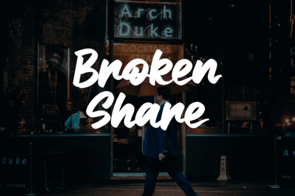 Broken Share: A Script Font for Creative Crafters