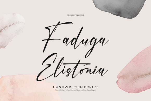 Faduga Elistonia: A Script Font for Editorial Sophistication