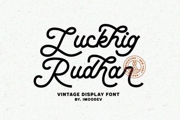 Luckhig Rudhar: A Retro Script Font for Editorial Design
